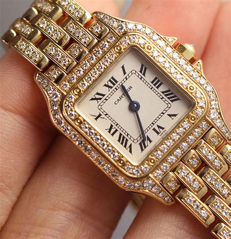 gold cartier panthere|cartier panthere watch with diamonds.